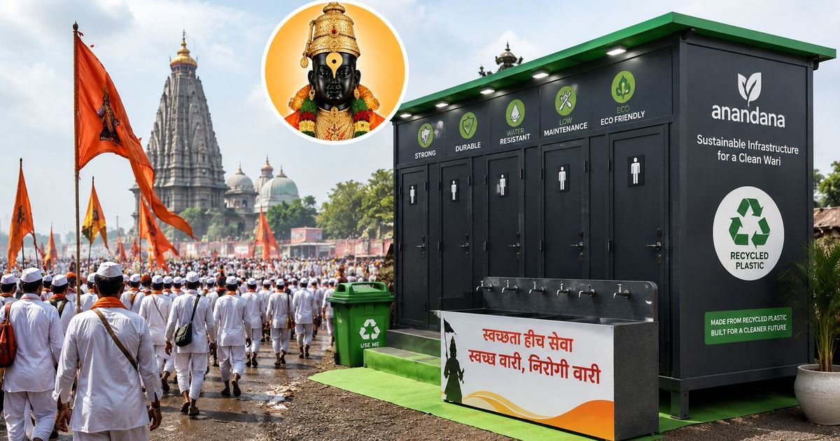 Anandana Provides Recycled Plastic Infrastructure for Varkaris at Pandharpur Wari 2026