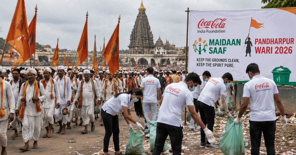 Coca-Cola India Foundation's Maidaan Saaf Initiative at Pandharpur Wari 2026