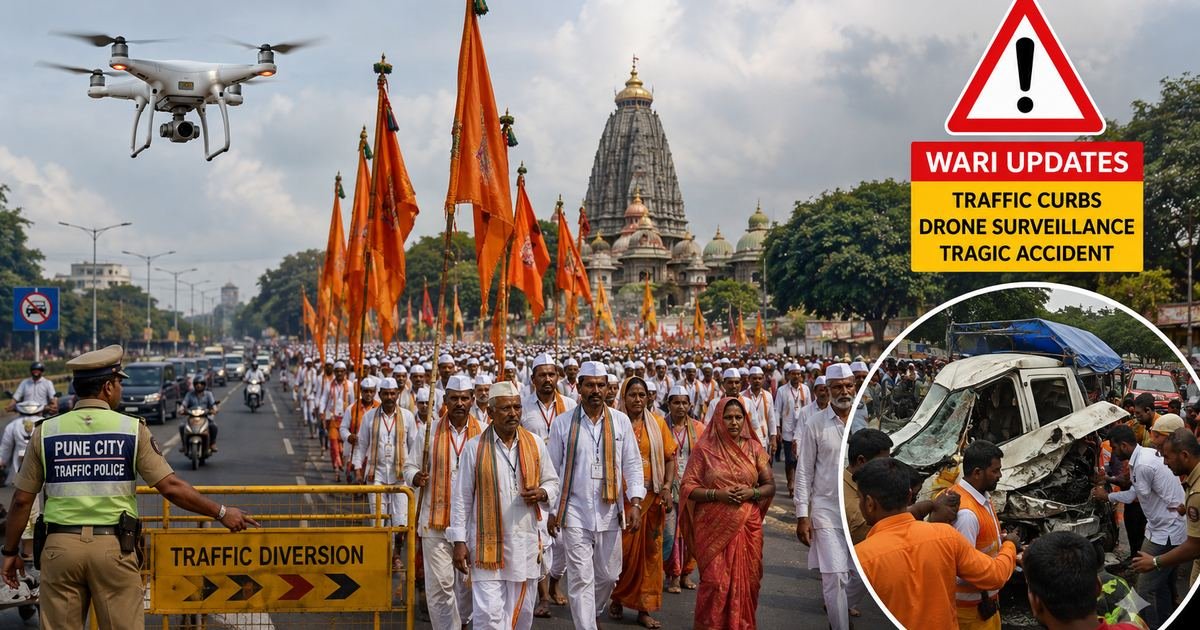 Latest Wari Updates: Pune Traffic Curbs, Drone Surveillance, and Tragic Accident
